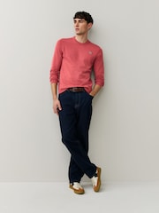 PS Paul Smith Pink Regular-Fit Crew Neck Logo Jumper - Image 3 of 5