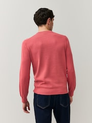 PS Paul Smith Pink Regular-Fit Crew Neck Logo Jumper - Image 4 of 5