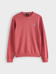 PS Paul Smith Pink Regular-Fit Crew Neck Logo Jumper - Image 5 of 5