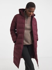 Snowdonia Red Showerproof Long Line Padded Jacket - Image 1 of 4