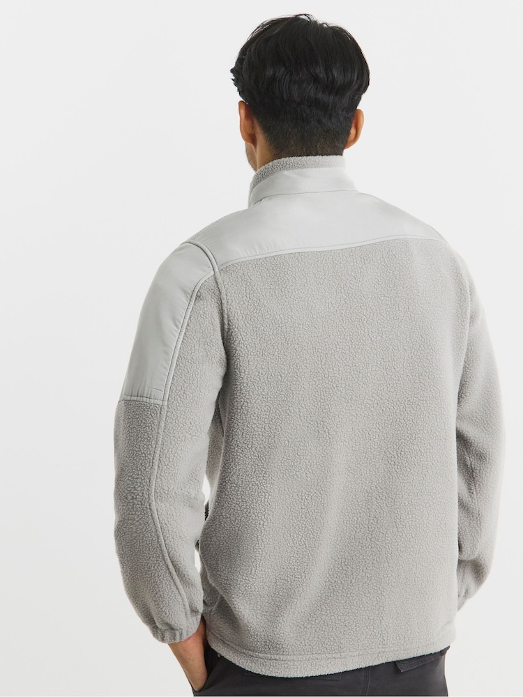 Snowdonia Grey Nylon Mix Fleece - Image 2 of 4 Snowdonia Grey Nylon Mix Fleece - Image 2 of 4