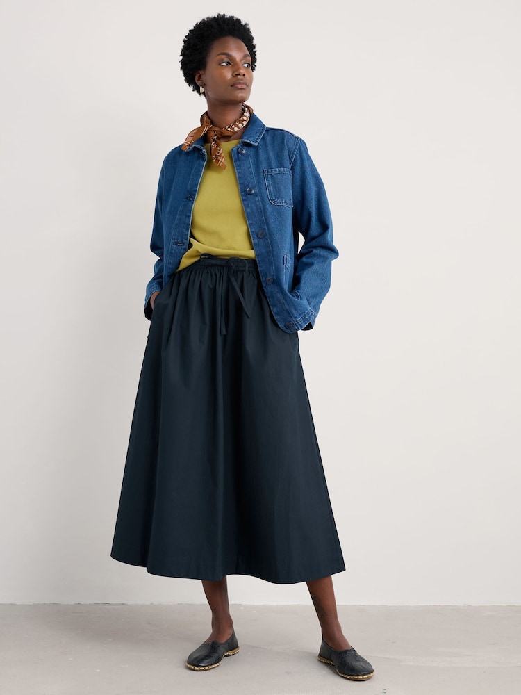 Seasalt Cornwall Blue Lake Ankle Length Skirt in Cotton - Image 1 of 5