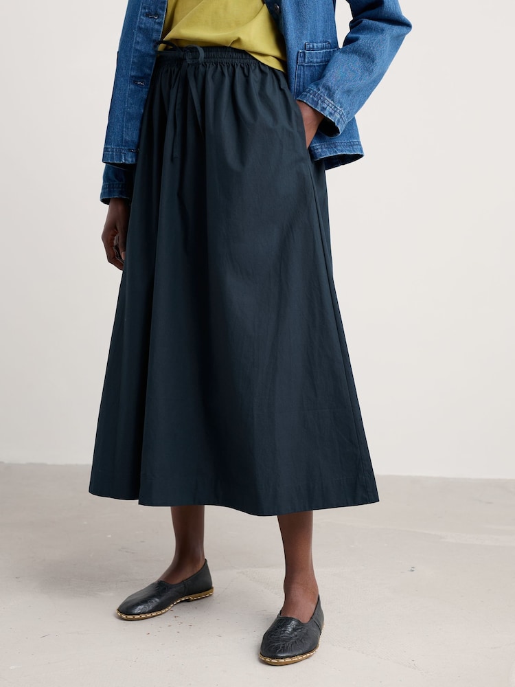 Seasalt Cornwall Blue Lake Ankle Length Skirt in Cotton - Image 2 of 5