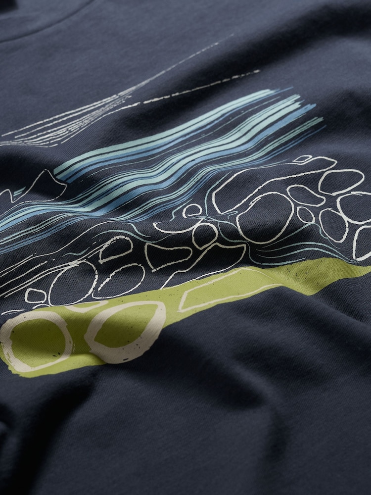 Seasalt Cornwall Grey Midwatch Cotton T-Shirt - Image 1 of 5