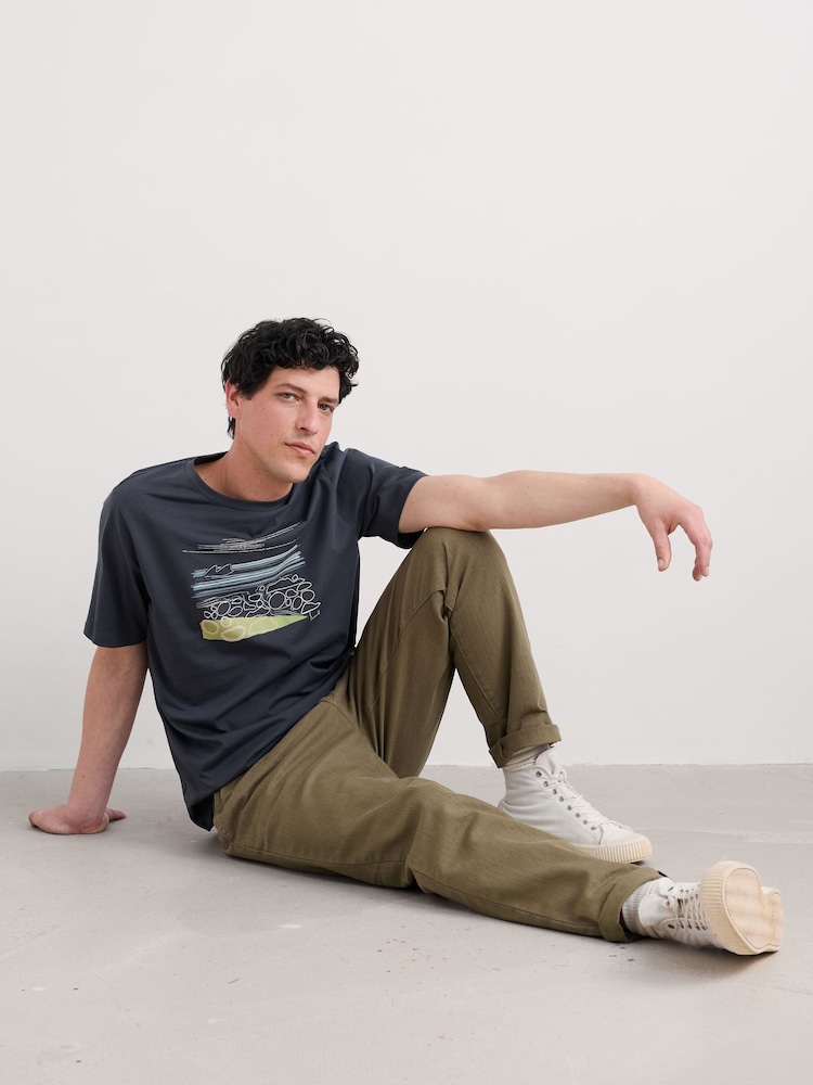 Seasalt Cornwall Grey Midwatch Cotton T-Shirt - Image 2 of 5