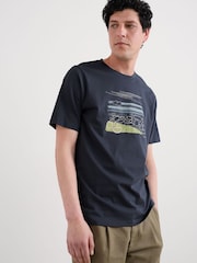 Seasalt Cornwall Grey Midwatch Cotton T-Shirt - Image 3 of 5