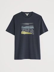 Seasalt Cornwall Grey Midwatch Cotton T-Shirt - Image 5 of 5