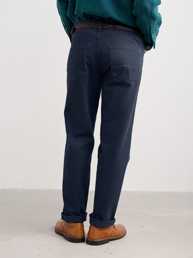 Seasalt Cornwall Blue Felling Straight Leg Trousers - Image 2 of 5