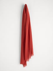 Seasalt Cornwall Orange Vitality Cotton Blend Scarf - Image 5 of 6