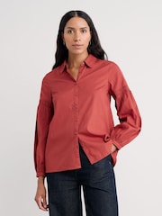 Seasalt Cornwall Orange Sapling Cotton Shirt - Image 1 of 5