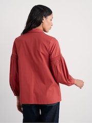 Seasalt Cornwall Orange Sapling Cotton Shirt - Image 2 of 5