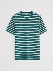 Seasalt Cornwall Green Seven Seas Sailor T-Shirt in Cotton - Image 4 of 5