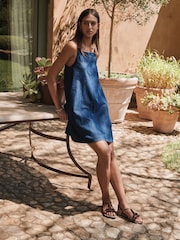 Індиго - Denim Mini Slip Dress - Image 2 of 6