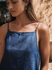 Індиго - Denim Mini Slip Dress - Image 4 of 6