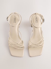 Bone Forever Comfort® Strappy Mid Block Sandals - Image 1 of 3