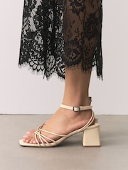 Bone Forever Comfort® Strappy Mid Block Sandals - Image 5 of 9