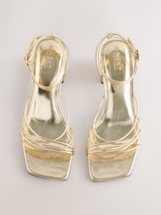 Gold Forever Comfort® Strappy Mid Block Sandals - Image 5 of 8