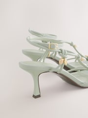 Green Forever Comfort® Square Toe Strappy Charm Heels - Image 10 of 10