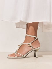 Green Forever Comfort® Square Toe Strappy Charm Heels - Image 2 of 5