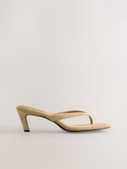 Cămilă - Forever Comfort® Round Toe Leather Toe Post Heels - Imaginea 6 din 9