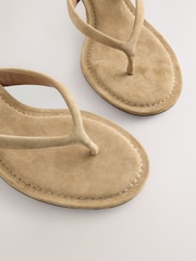 Cămilă - Forever Comfort® Round Toe Leather Toe Post Heels - Imaginea 7 din 9