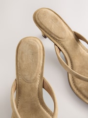 Cămilă - Forever Comfort® Round Toe Leather Toe Post Heels - Imaginea 8 din 9