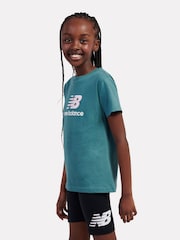 New Balance Blue Stacked Logo T-Shirt - Image 3 of 5