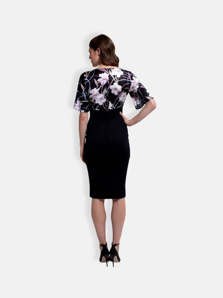 Hot Squash Short Sleeve Cocktail Black Dress - Bild 2 von 3