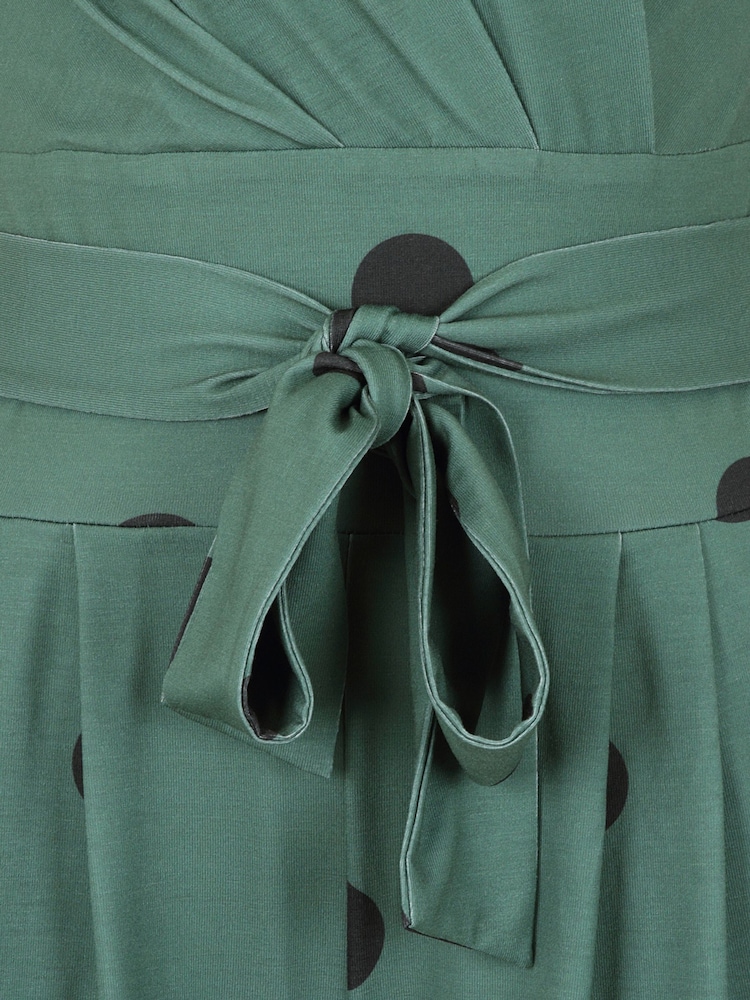 Hot Squash Green Jersey Wide Leg Jumpsuit - Image 4 of 4 Hot Squash Green Jersey Wide Leg Jumpsuit - Image 4 of 4