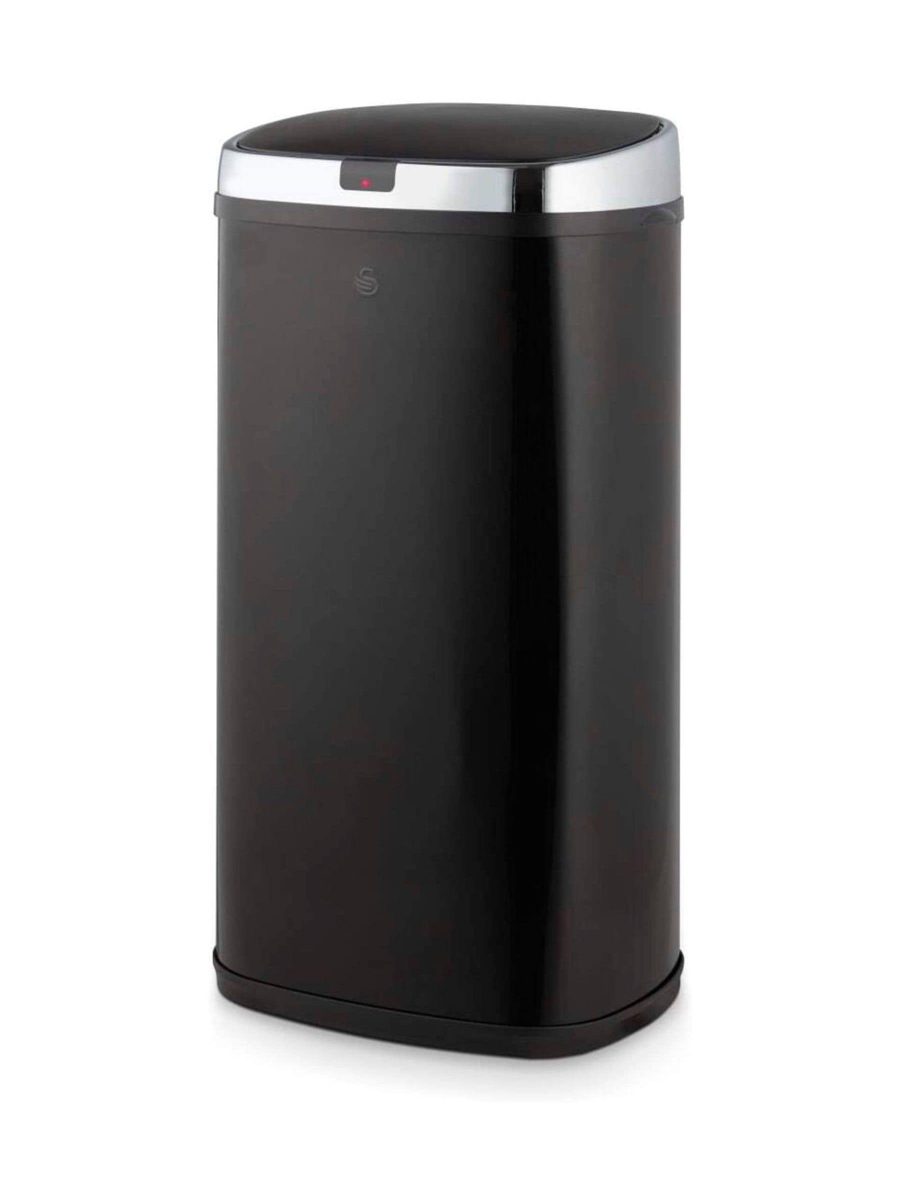 Swan Townhouse Square Sensor Bin, 42L Capacity, Black Swka4517blk - Image 7