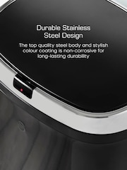 Swan Black Townhouse 42L Square Sensor Bin - Image 6 of 8