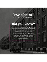 Swan Stainless Steel 50L Square Sensor Bin - Image 8 of 9