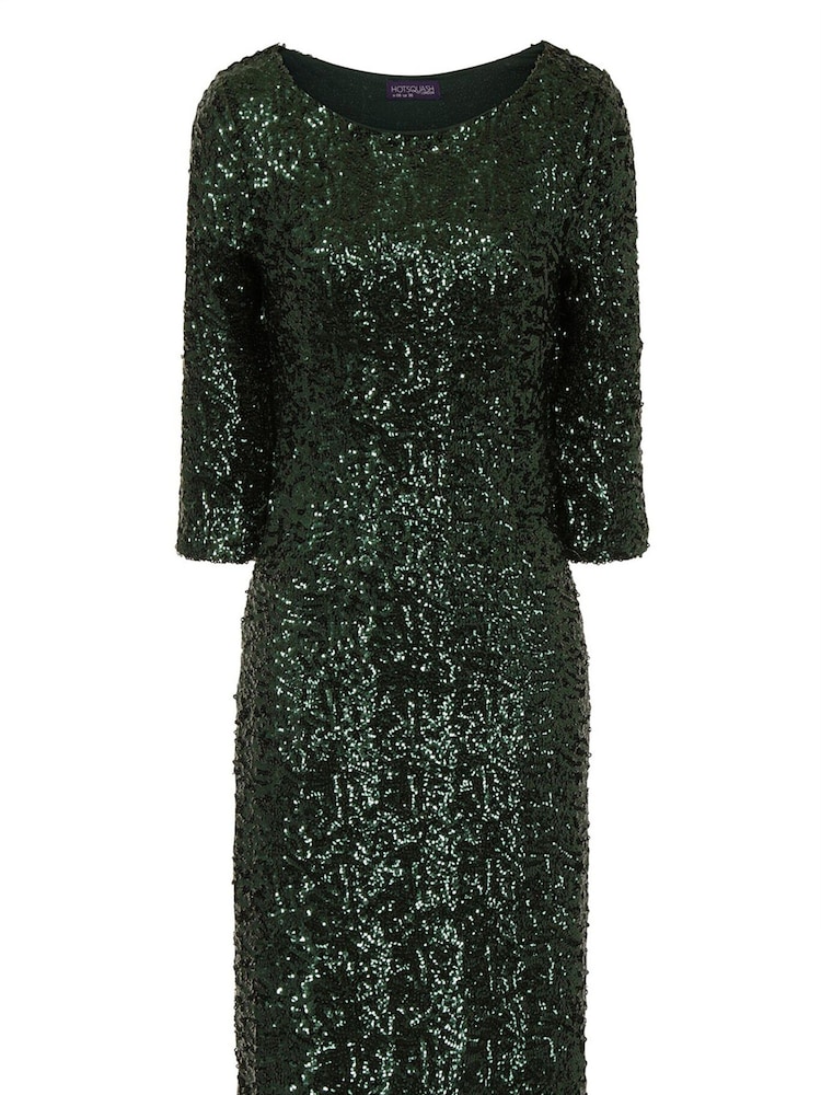 Hot Squash Green Sequin Dress - Image 3 of 3 Hot Squash Green Sequin Dress - Image 3 of 3