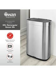 Swan Stainless Steel Rectangular Sensor Bin 80L - Image 2 of 9