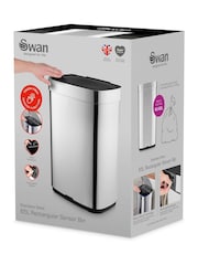 Swan Stainless Steel Rectangular Sensor Bin 80L - Image 9 of 9