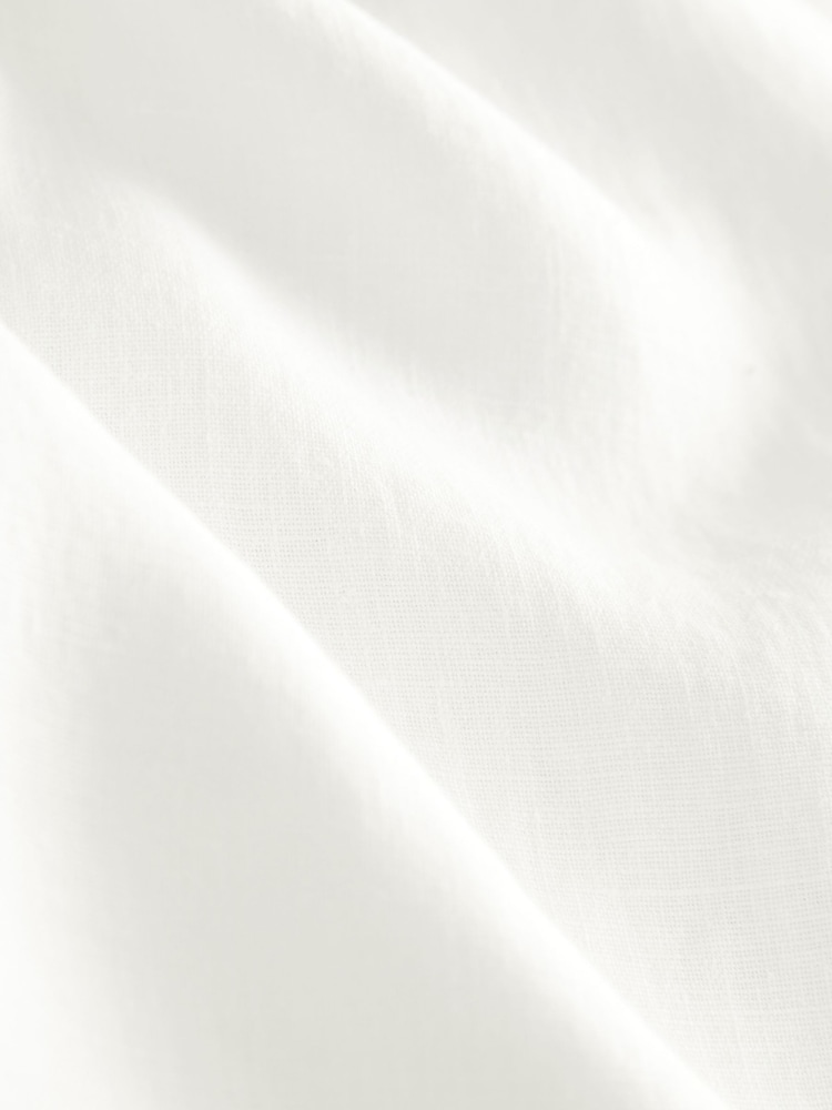 Weiß - N. Premium 100% Linen Barrel Leg Trousers - Bild 8 von 8