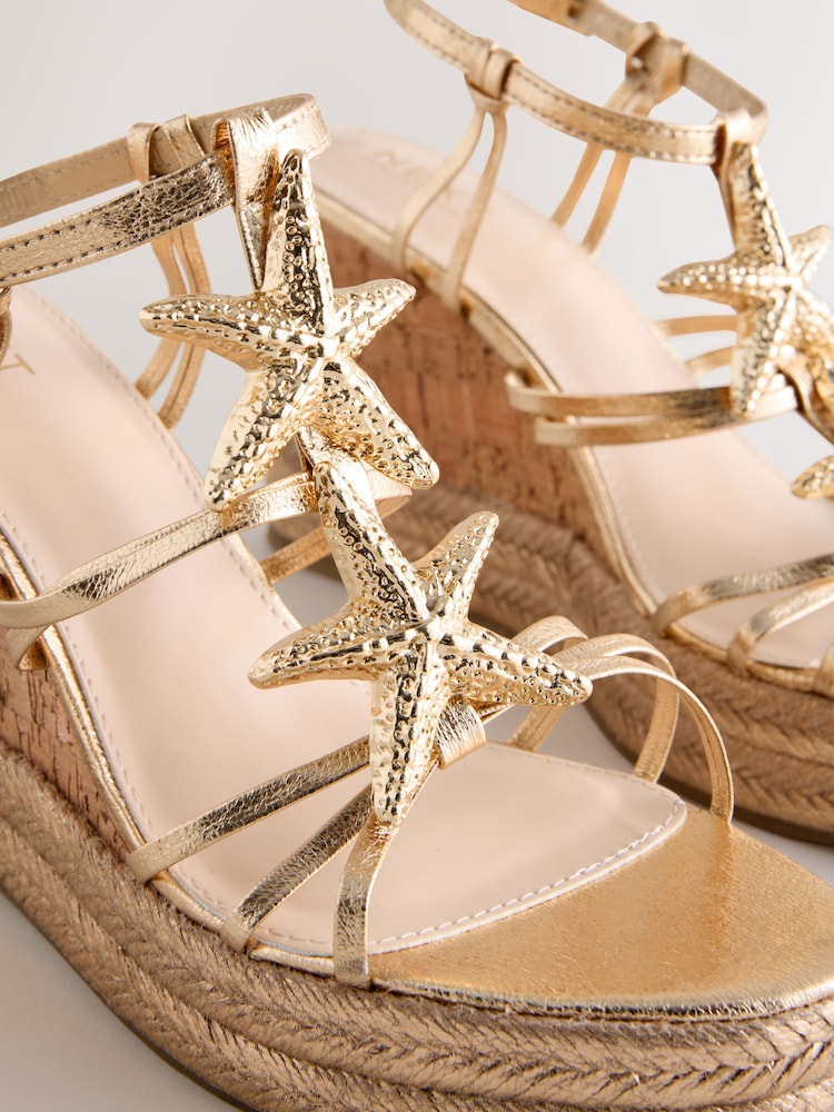 Gold Forever Comfort Starfish Charm Wedges - Image 10 of 10