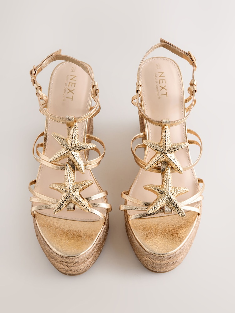 Gold Forever Comfort Starfish Charm Wedges - Image 2 of 5