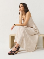 Chocolate Brown Forever Comfort® Plait Crossover Wedges - Image 3 of 8