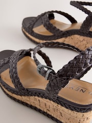 بني - حذاء بكعب عريض بتصميم متقاطع ضفيرة بتقنية Forever Comfort® - Image 9 of 9