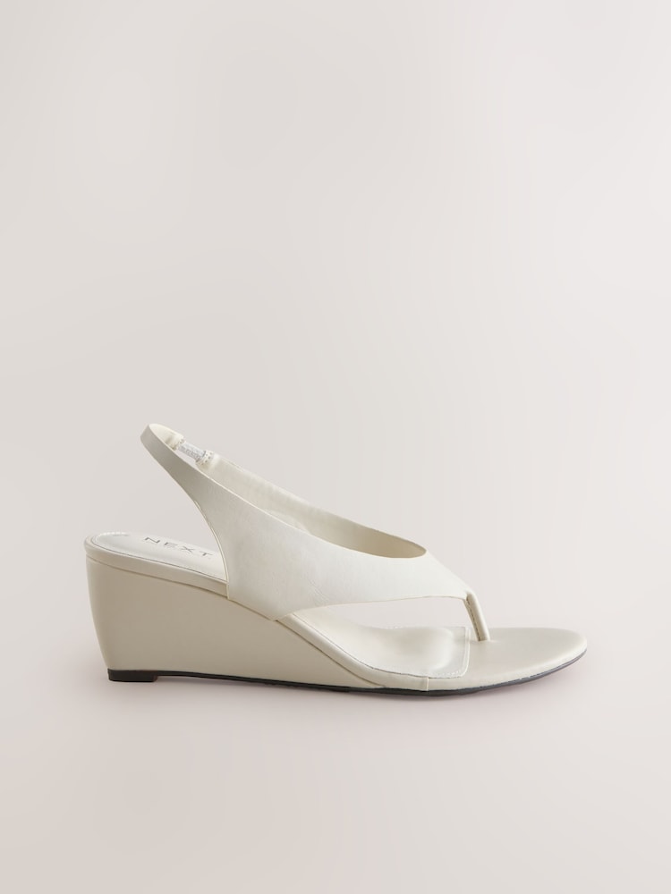 Bone Forever Comfort Toepost Slingback Wedges - Image 1 of 5
