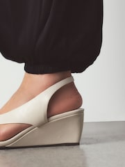 Bone Forever Comfort® Toepost Slingback Wedges - Image 6 of 10