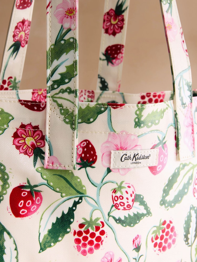 Cath Kidston Ecru Raspberry Garden Print Large Book Bag - Image 2 of 4