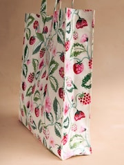 Cath Kidston Ecru Raspberry Garden Print Large Book Bag - Image 3 of 4