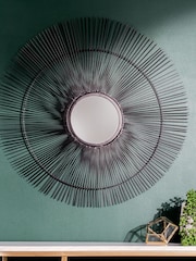 Paoletti Black Wire Wall Mirror - Image 1 of 4