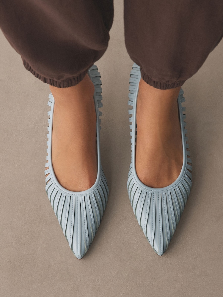 Chocolate Brown Forever Comfort® Striped Cutout Court Heels - Image 10 of 10 Chocolate Brown Forever Comfort® Striped Cutout Court Heels - Image 10 of 10