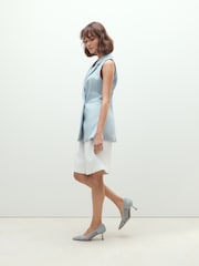 Chocolate Brown Forever Comfort® Striped Cutout Court Heels - Image 2 of 10