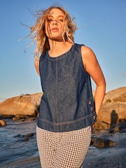 FatFace Dara Denim Blouse - Image 1 of 7