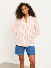 FatFace Bessie Pink Stripe Shirt - Image 1 of 6