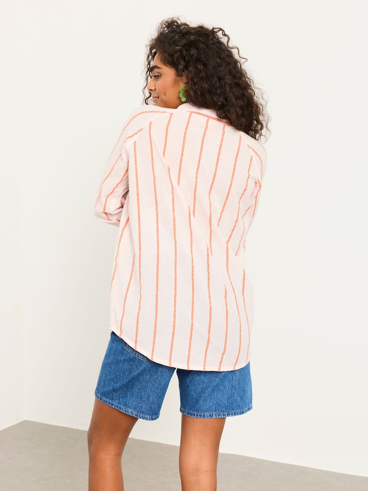 FatFace Bessie Pink Stripe Shirt - Image 2 of 6